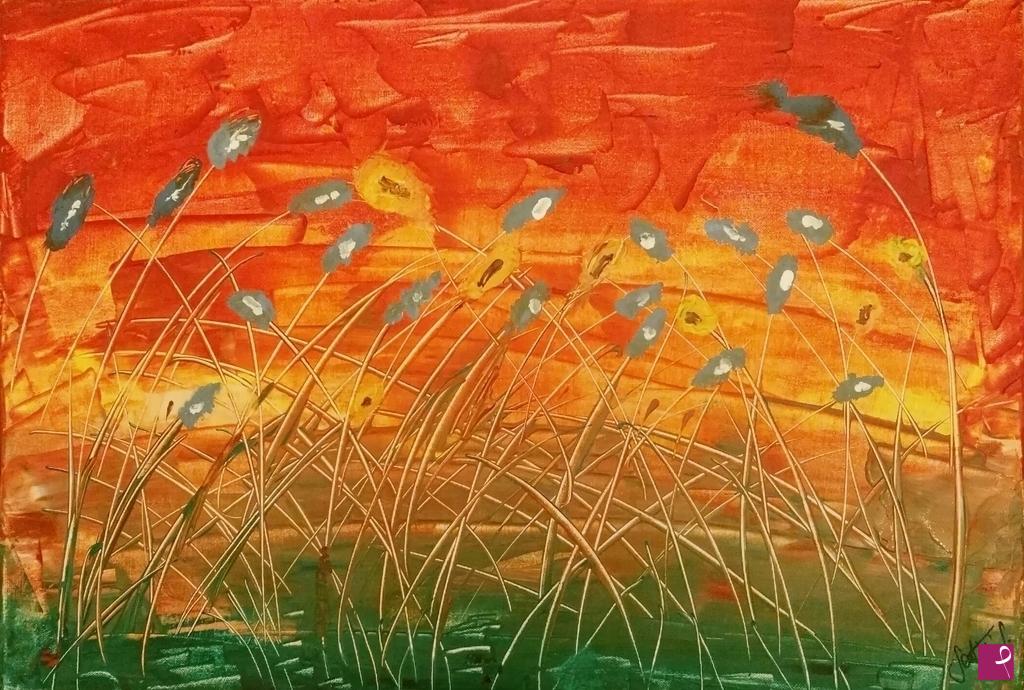 quadri in vendita online - Swamp Flowers