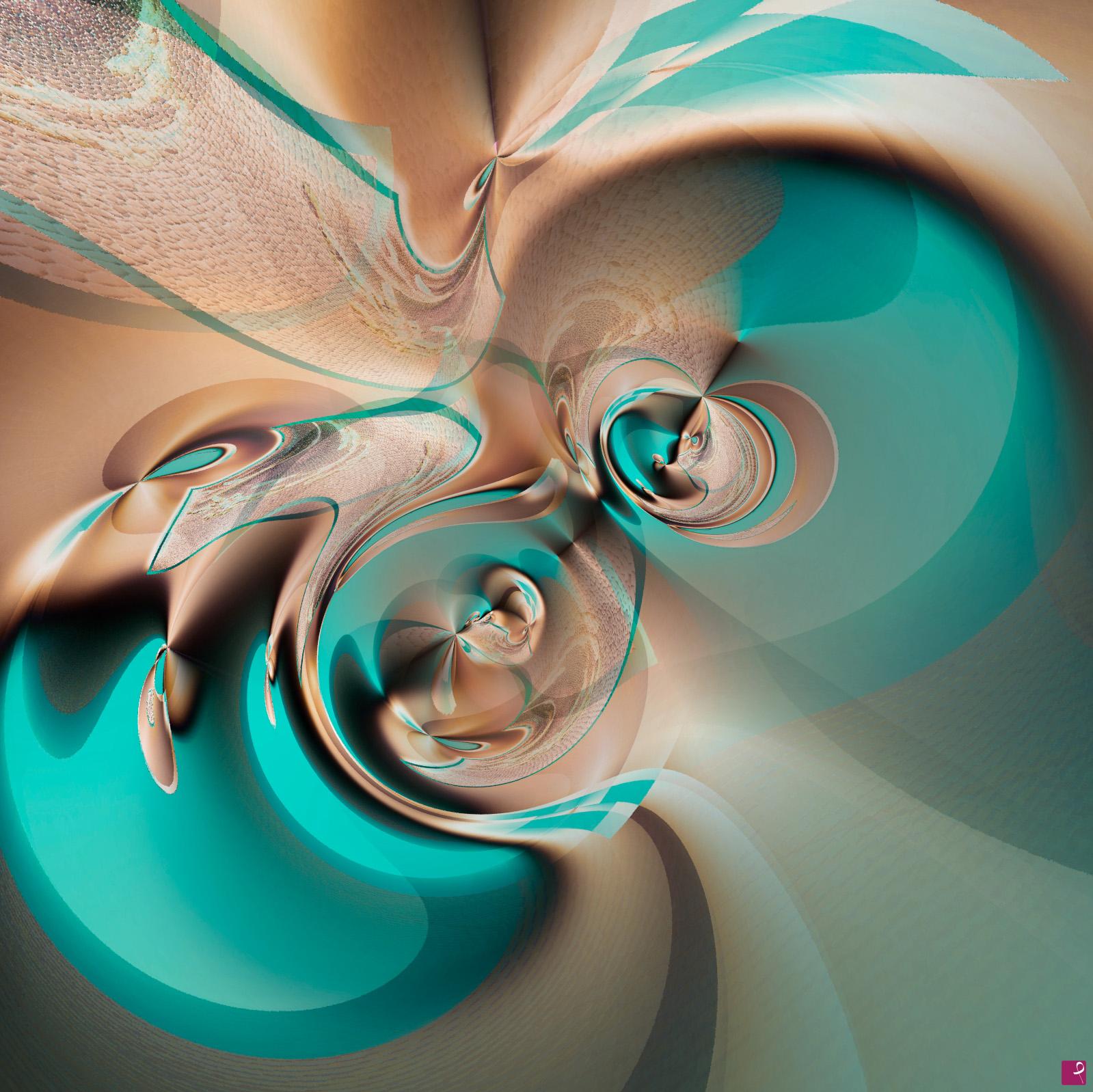 quadri in vendita online - Swirling Abstract Waves