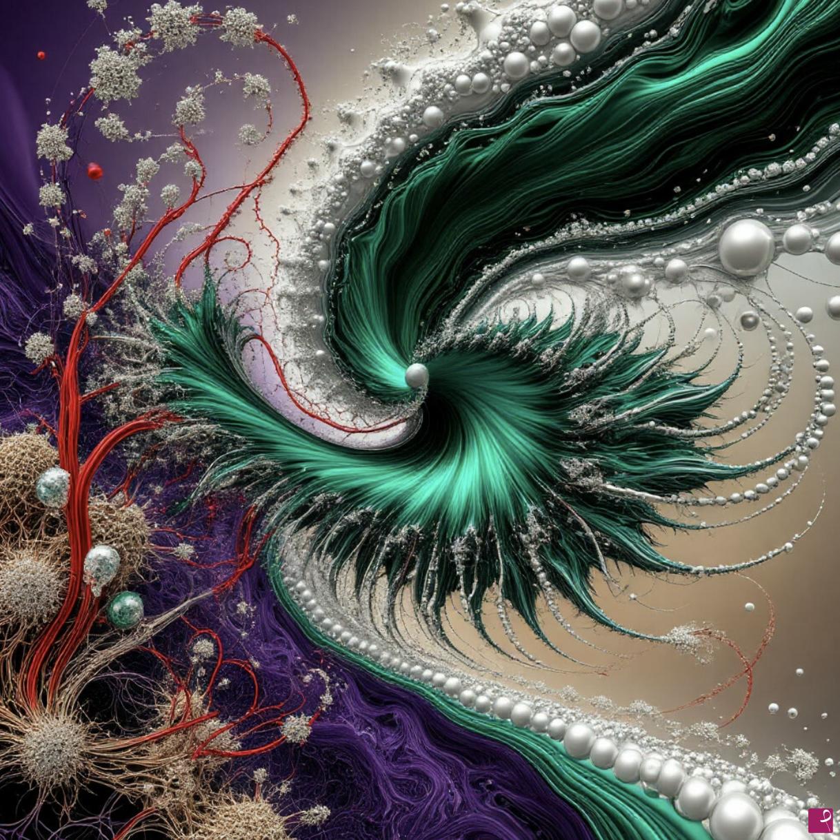 quadri in vendita online - Swirls in the garden