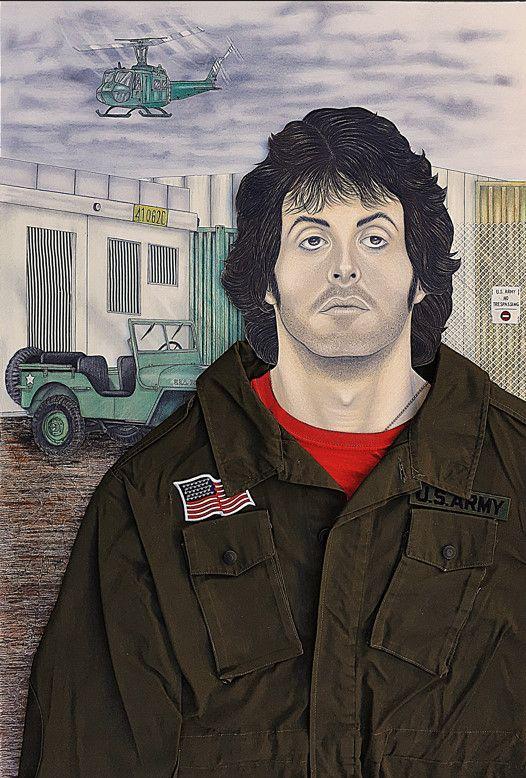 quadri in vendita online - Sylvester Stallone - John Rambo - RAMBO 1