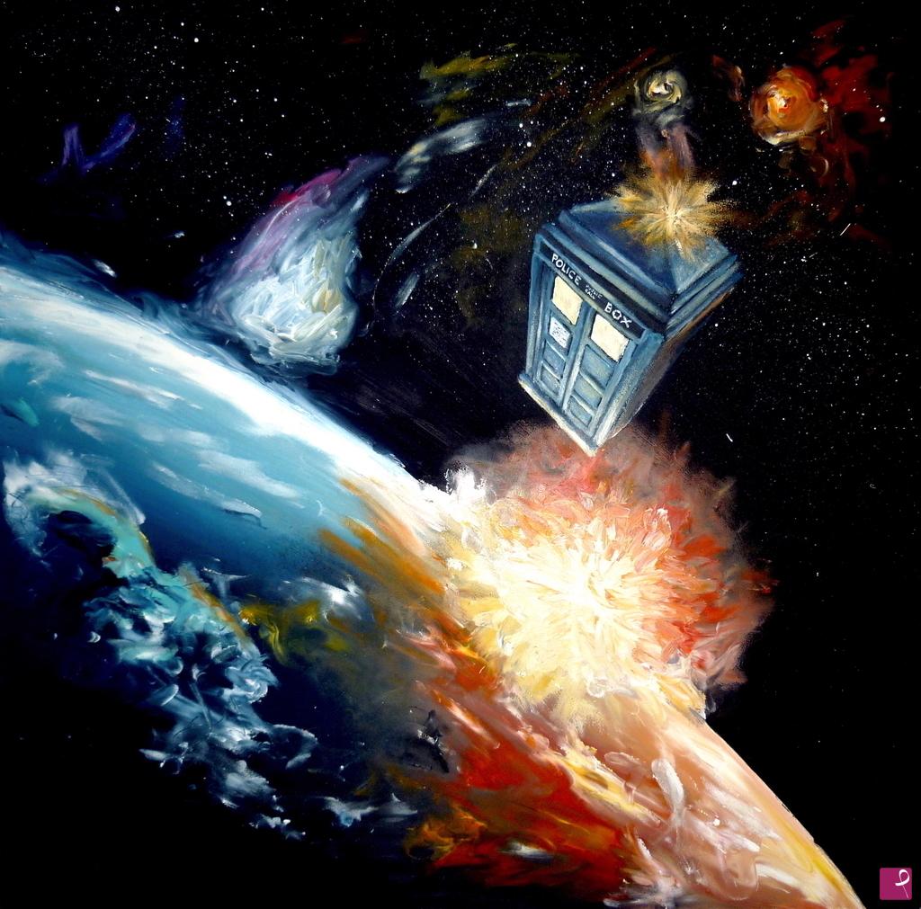 quadri in vendita online - TARDIS nello spazio