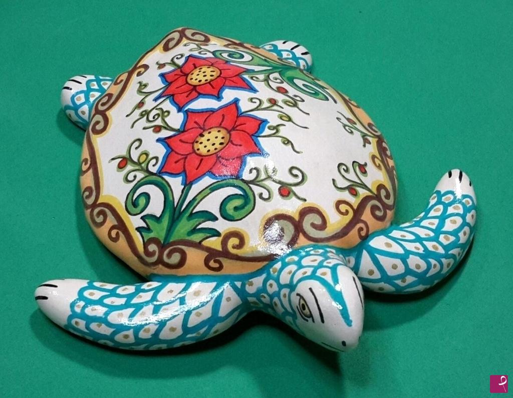 quadri in vendita online - Tartaruga "Caretta - Caretta"  in ceramica artistica siciliana.