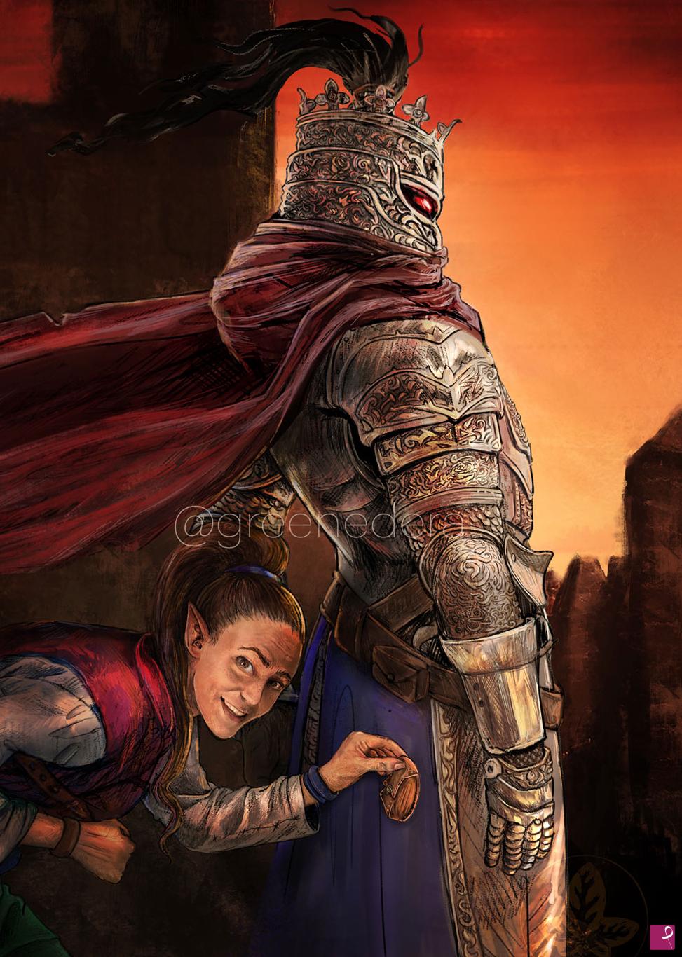 quadri in vendita online - Tasslehoff deruba Lord Soth