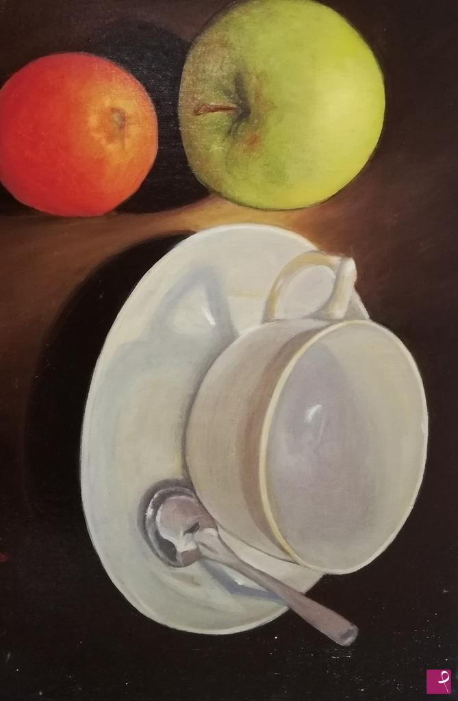 quadri in vendita online - Tazza e frutti