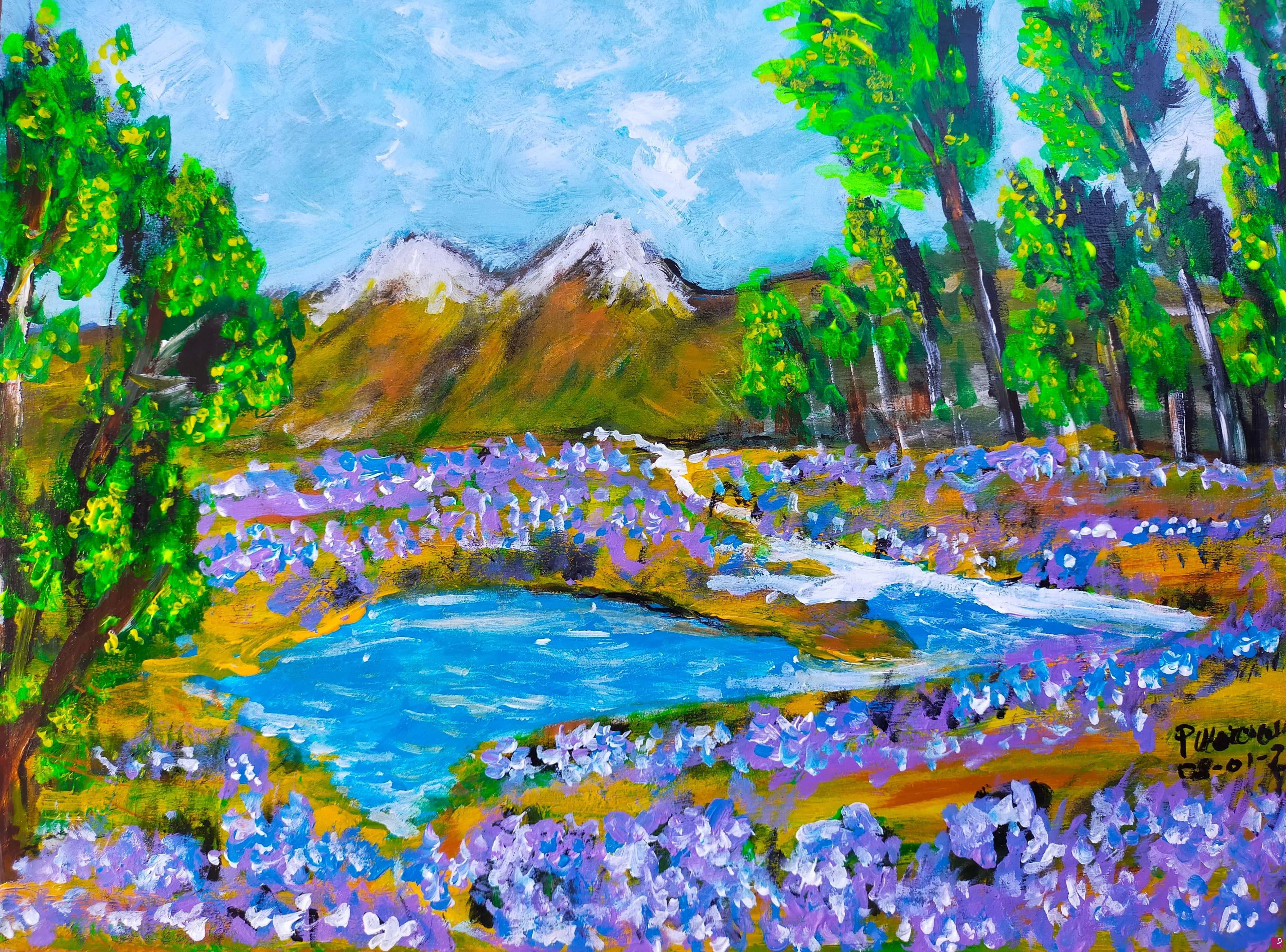 quadri in vendita online - "TEIDE " (con le viole di Guajara ....Tenerife)