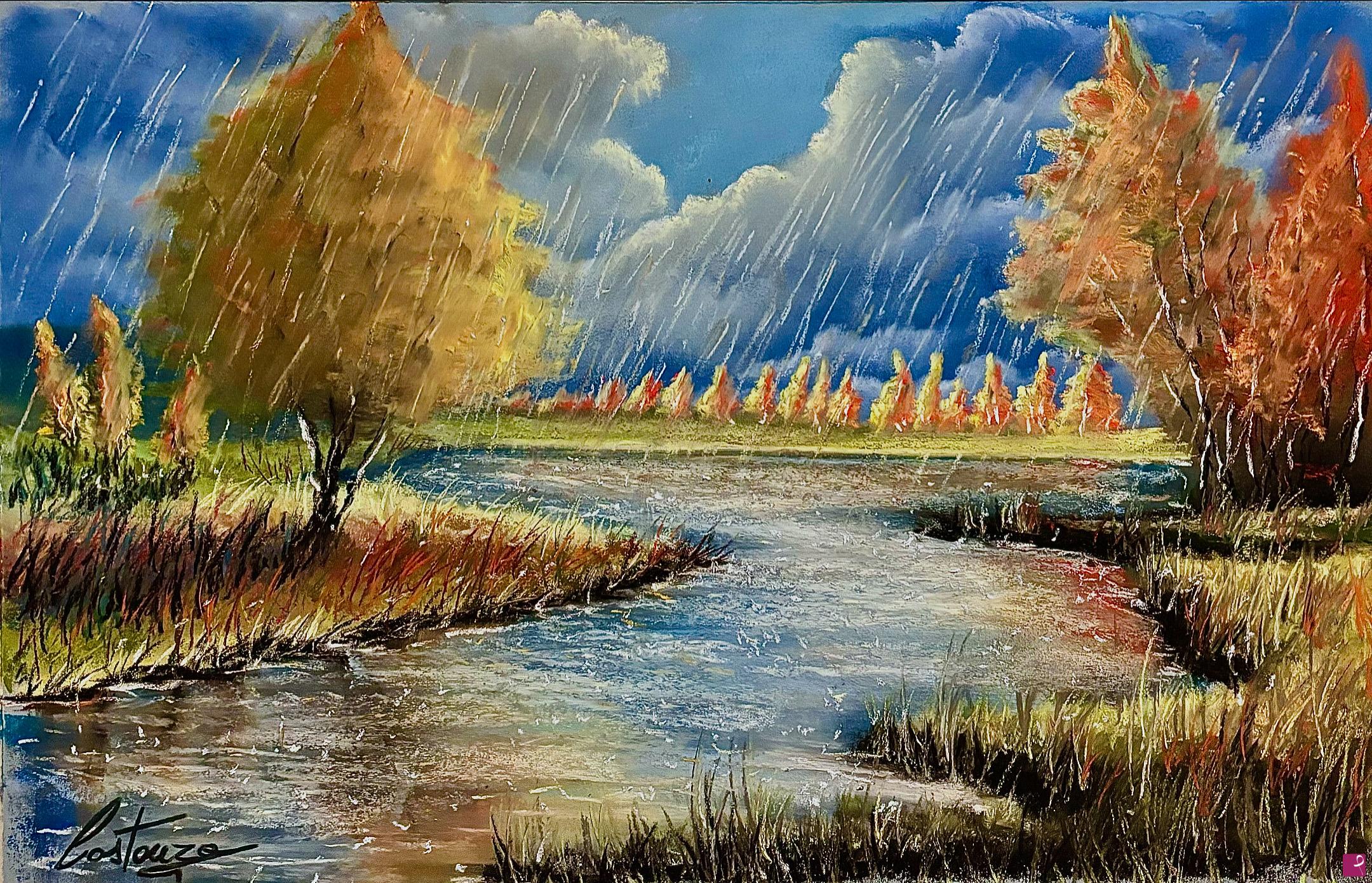 quadri in vendita online - Tempesta D’Autunno