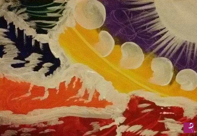 quadri in vendita online - TEMPESTA DI COLORI