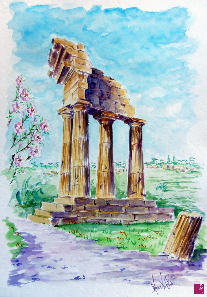 quadri in vendita online - Tempio dei Dioscuri