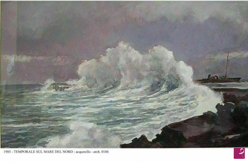 quadri in vendita online - TEMPORALE SUL MARE DEL NORD