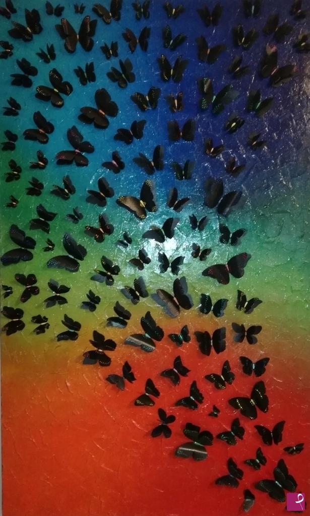 quadri in vendita online - Temptation Butterflies 