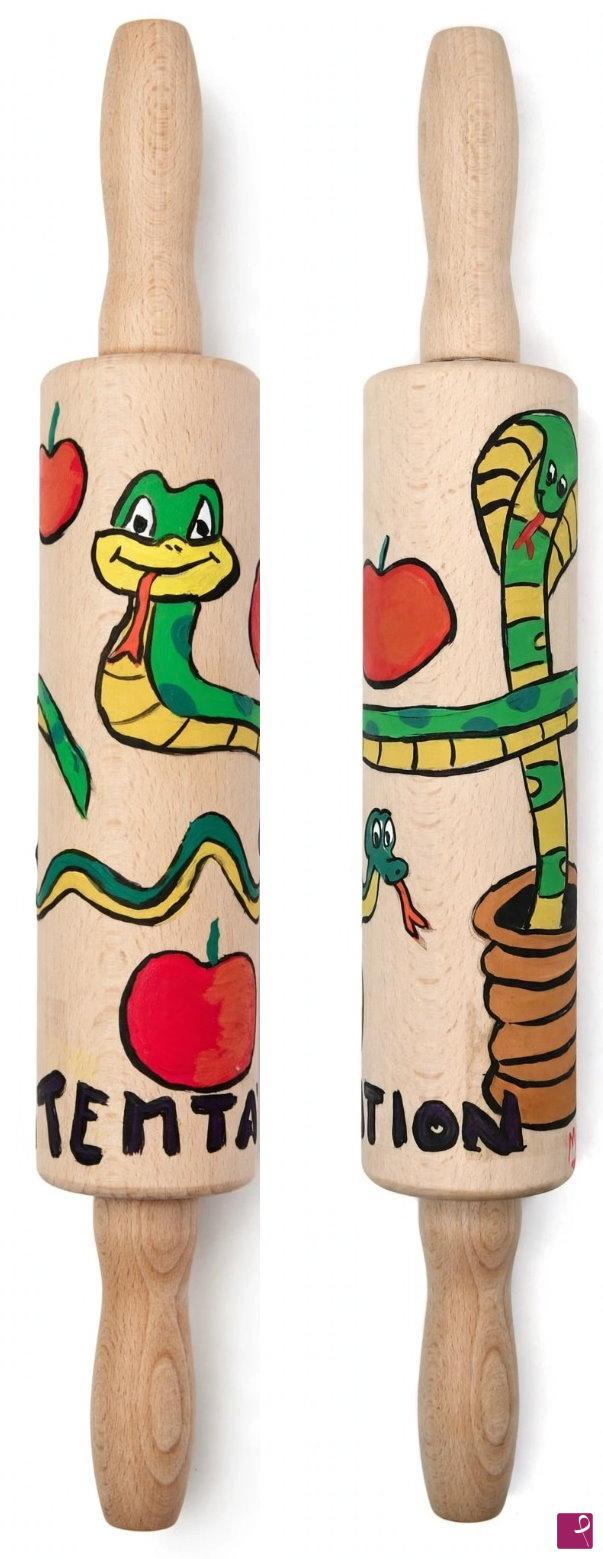 quadri in vendita online - TEMPTATION ROLLING PIN (opera a 2 facce)
