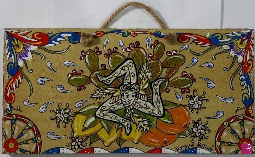 quadri in vendita online - Terracotta siciliana - collezione 2019 n.° 112 serie : souvenir siciliani