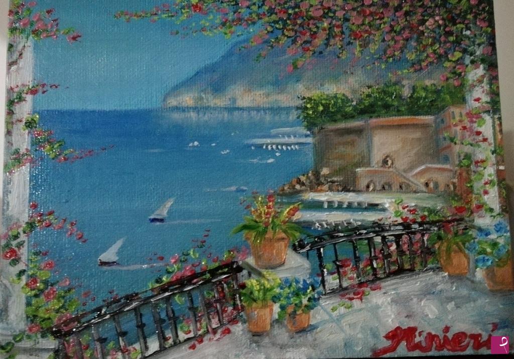 quadri in vendita online - Terrazza della costiera Sorrentina