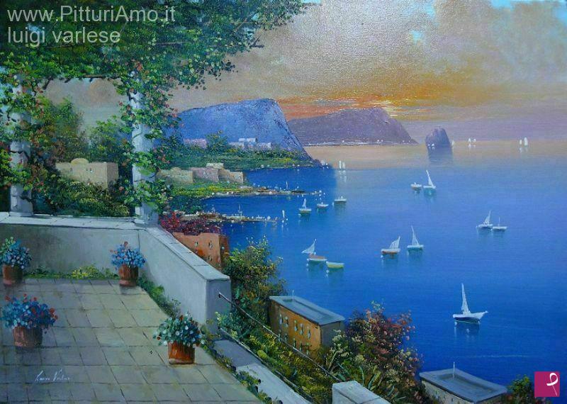 quadri in vendita online - Terrazzo su Amalfi