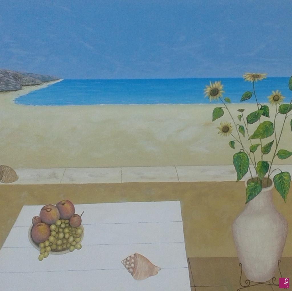 quadri in vendita online - Terrazzo sul mare