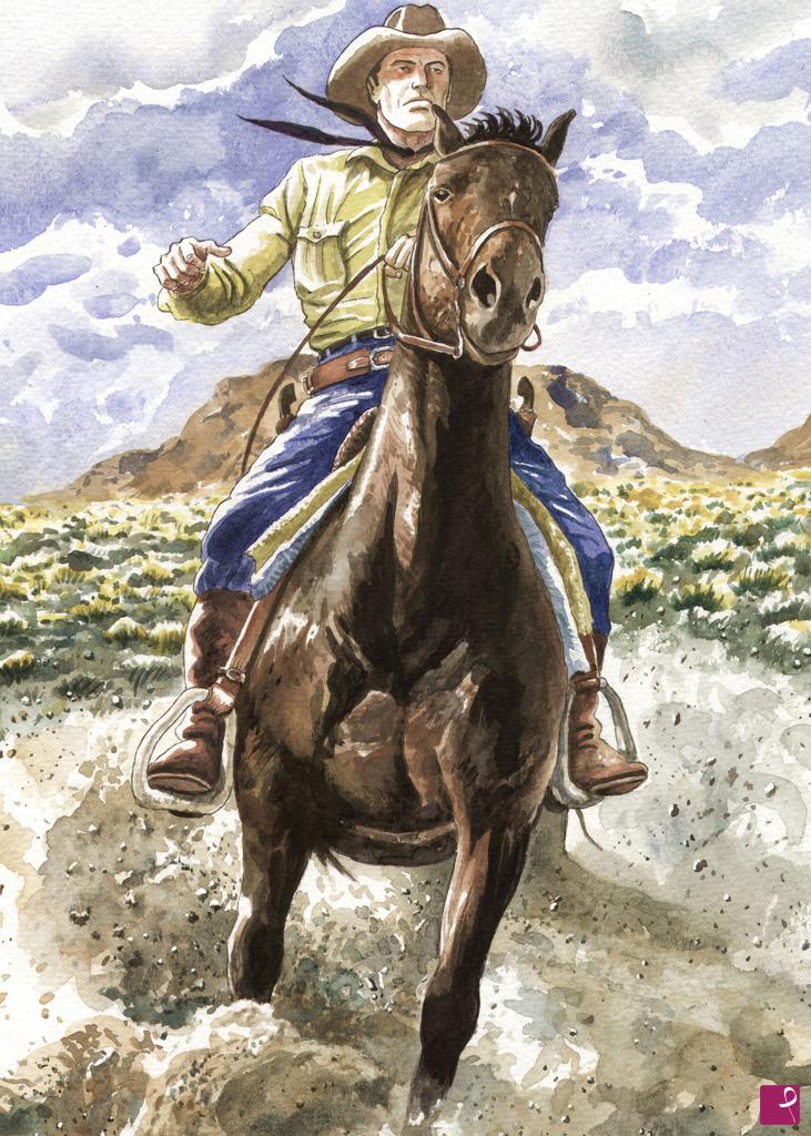 quadri in vendita online - TEX a cavallo