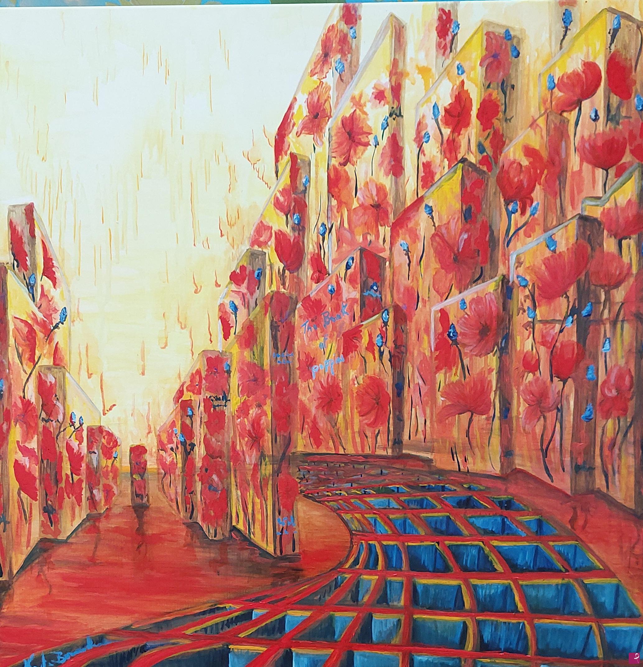 quadri in vendita online - The book of poppies