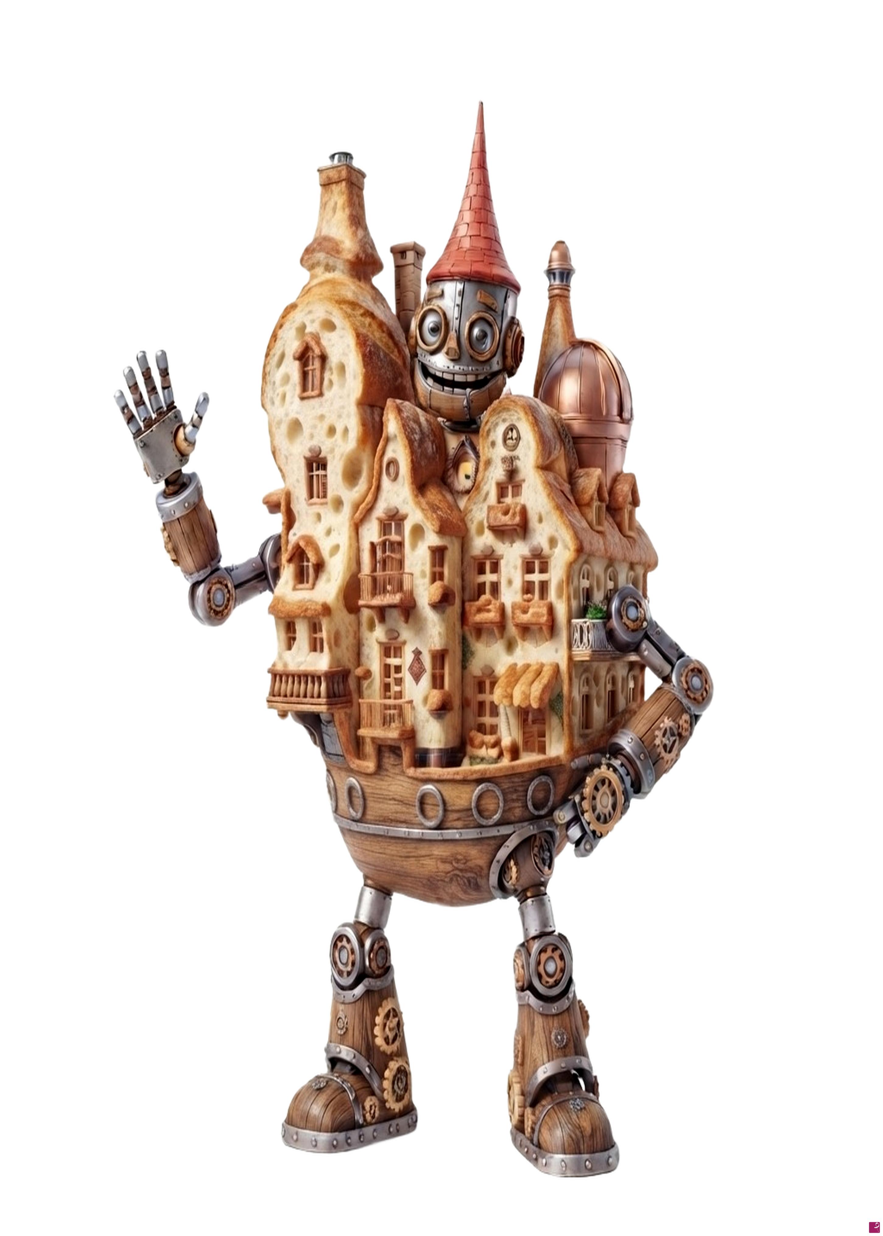 quadri in vendita online - The Bread House Automaton (o Il Castello di Pane Meccanico)   