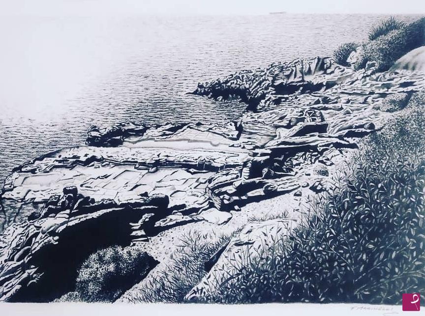 quadri in vendita online - The coast of Leghorn