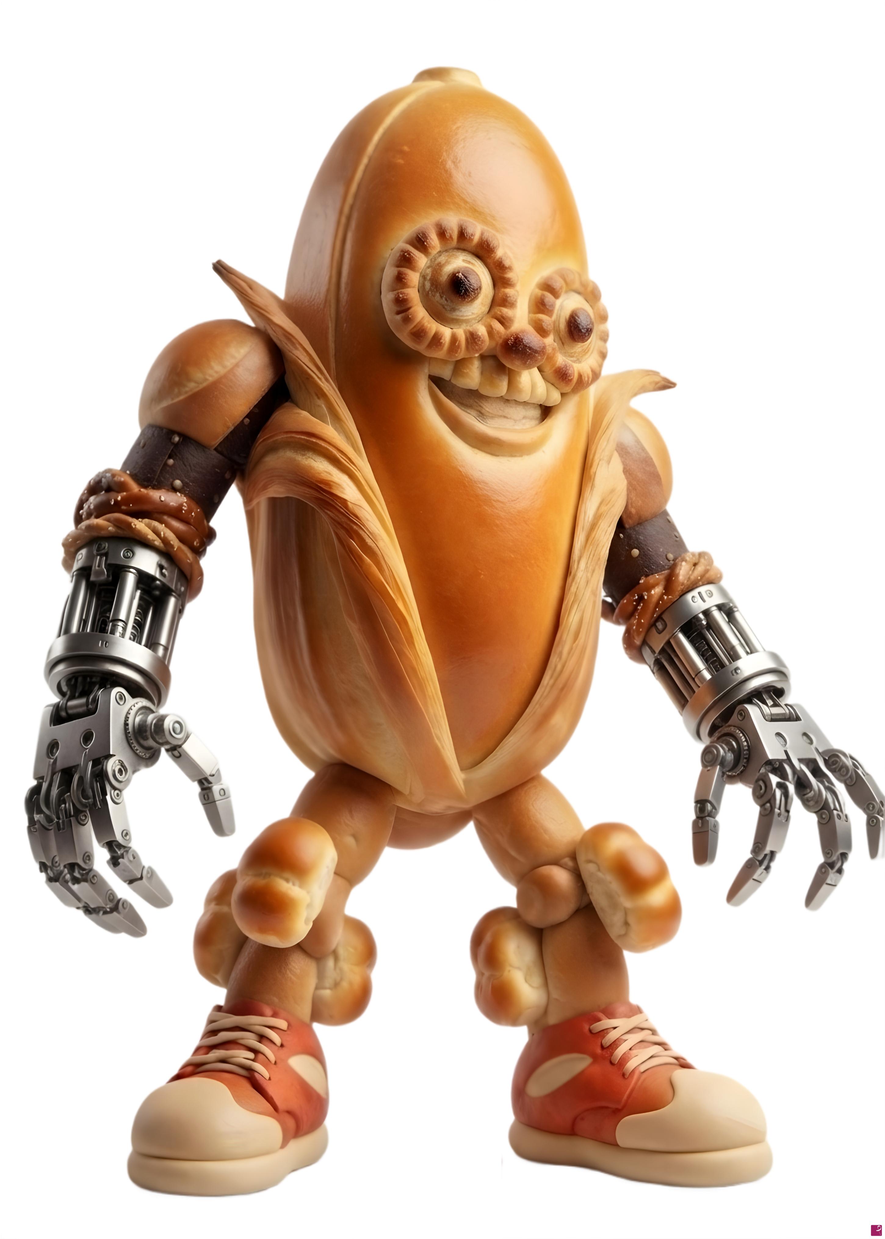 quadri in vendita online - The Corn / Brioche Mecha Automaton (o Il Mecha di Pane e Pannocchia)