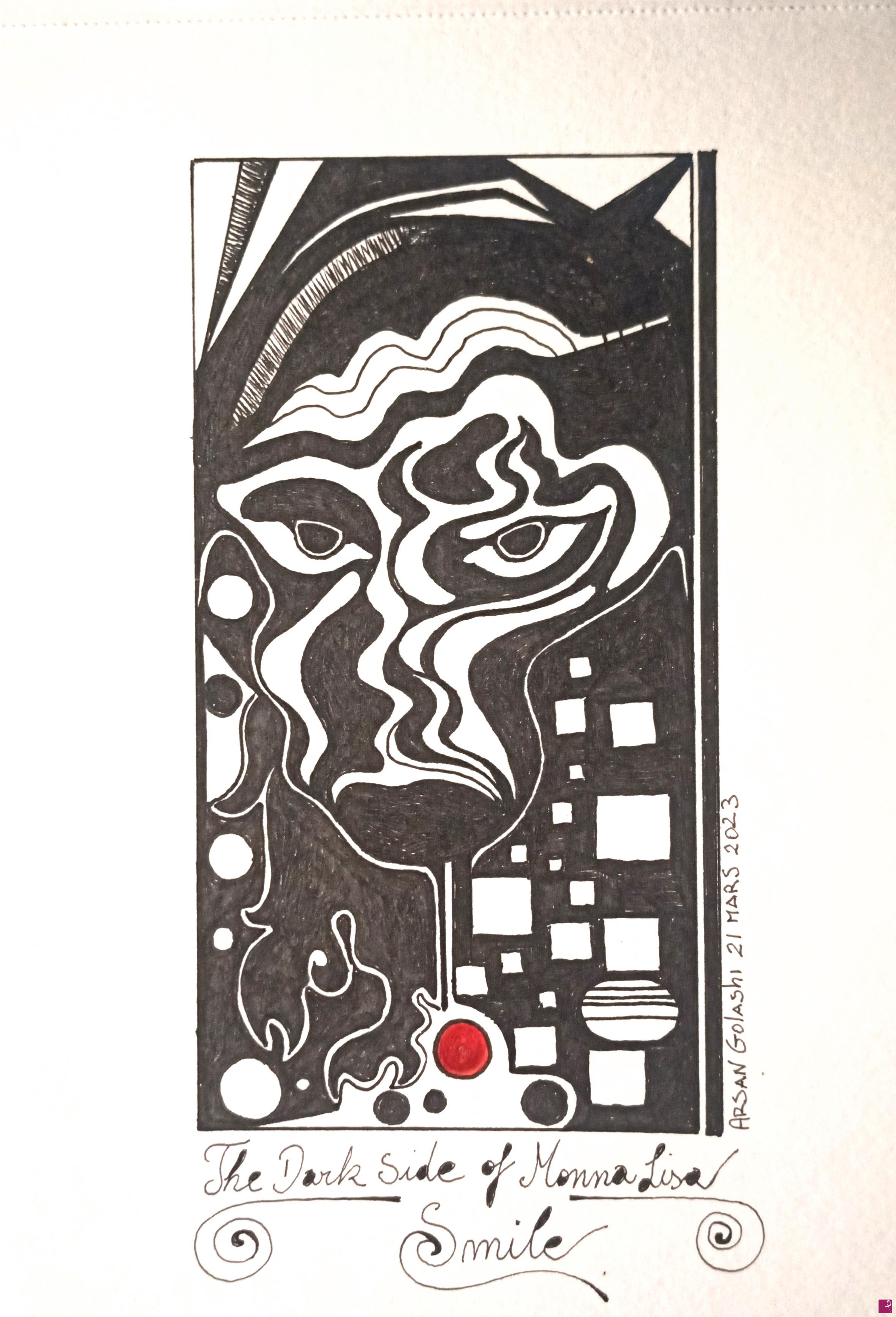 quadri in vendita online - The Dark side of Monna Lisa smile