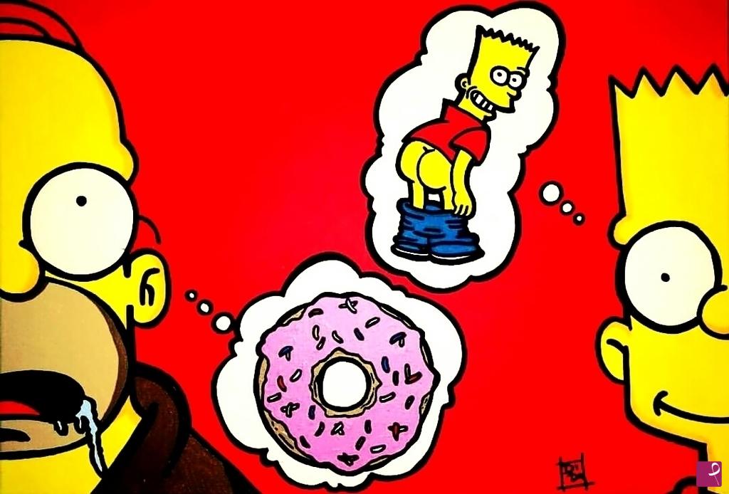 quadri in vendita online - "The dreams of Homer e Bart"