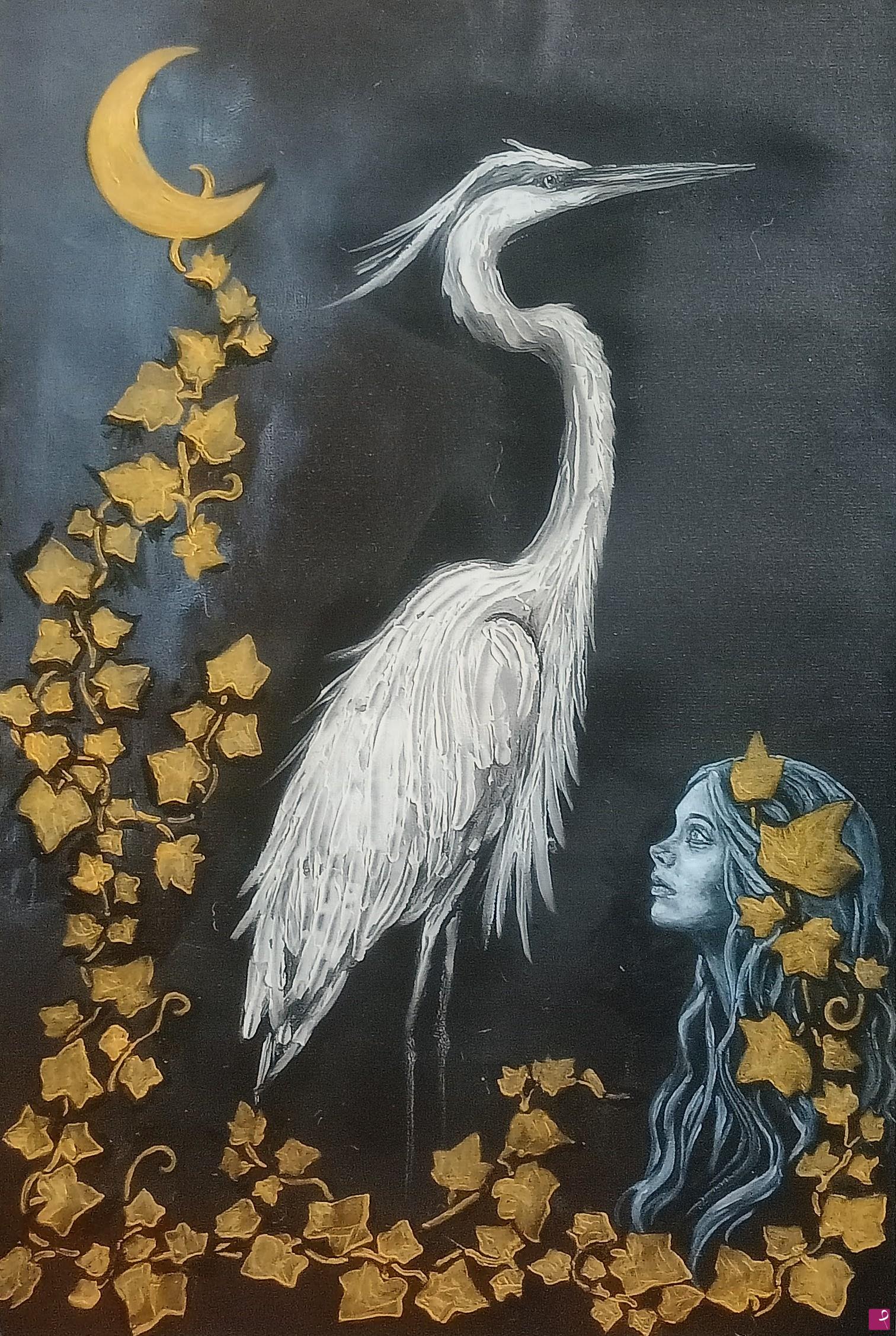 quadri in vendita online - The enchantment of the Heron