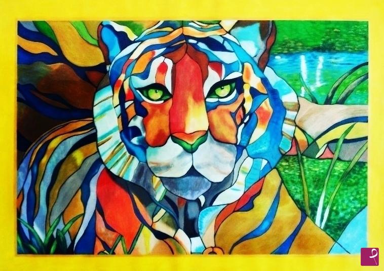 quadri in vendita online - The EYES of TIGER