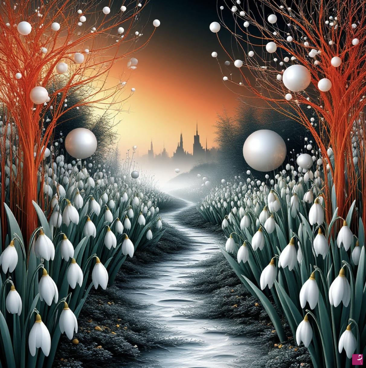 quadri in vendita online - The first snowdrops
