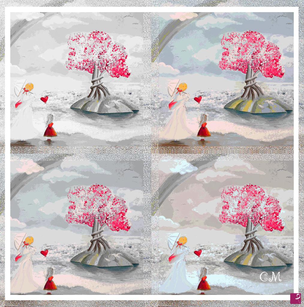 quadri in vendita online - The four seasons  - white