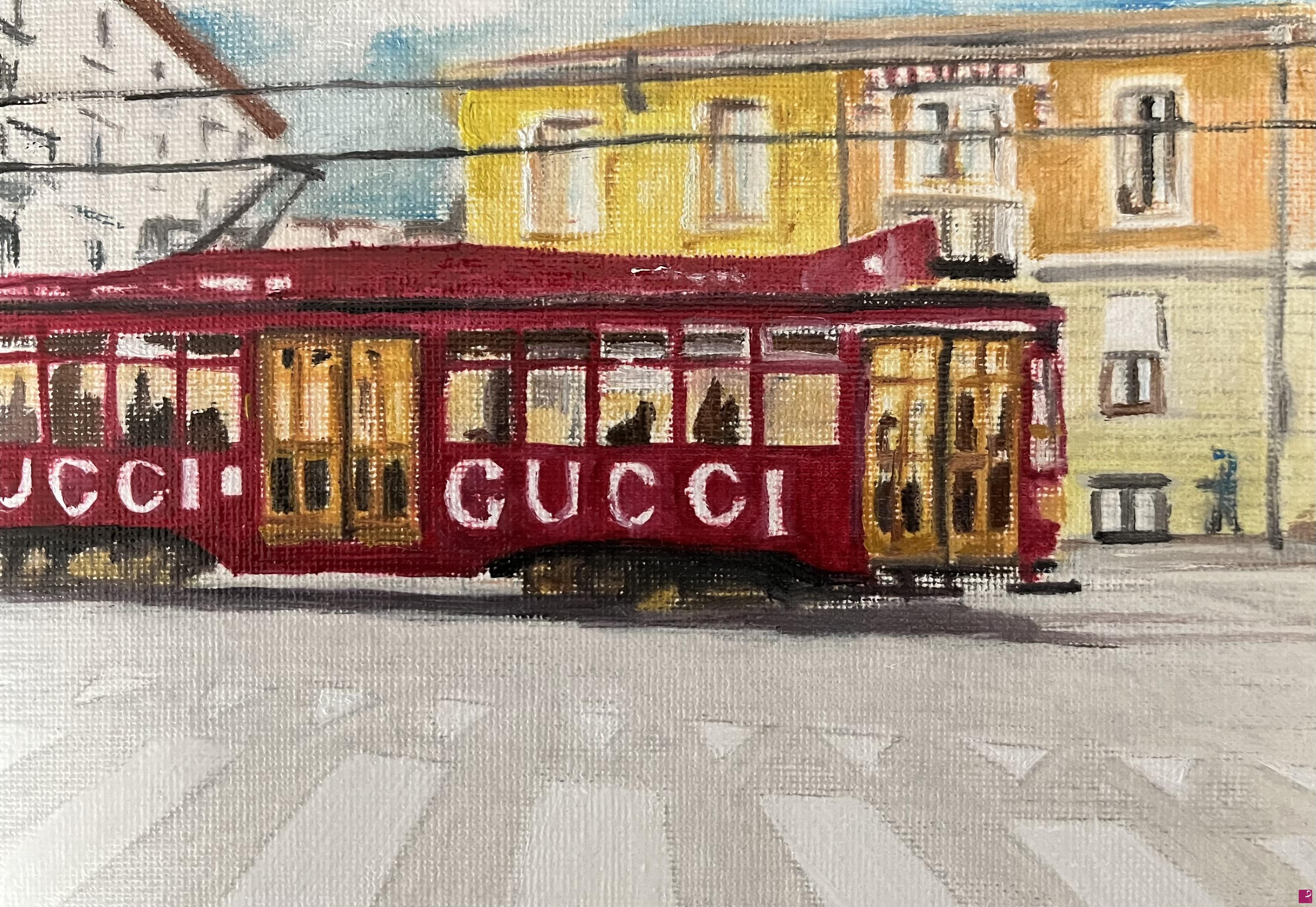 quadri in vendita online - The Gucci tram in Espinasse Way
