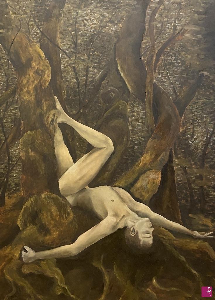 quadri in vendita online - The guy in the wood