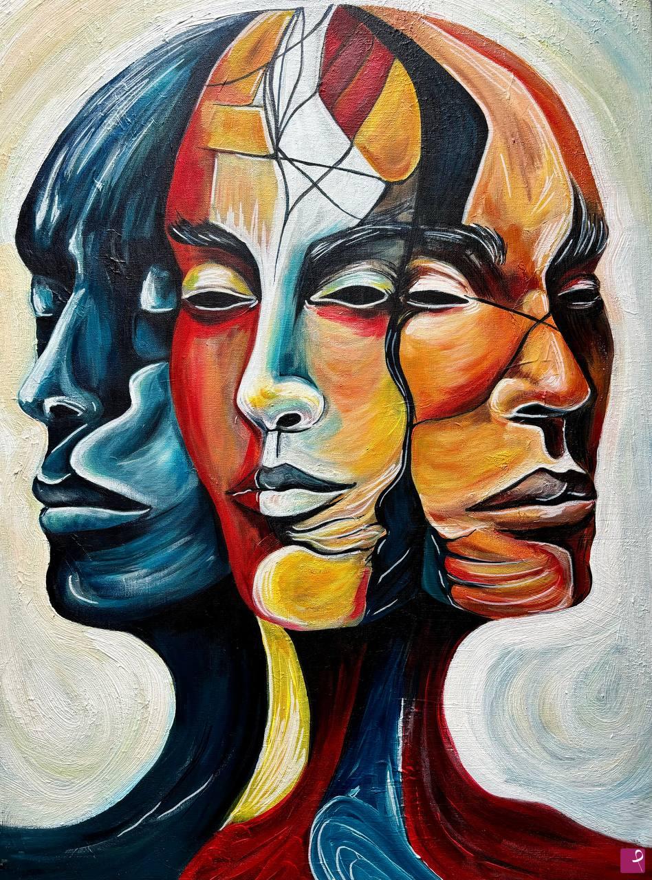 quadri in vendita online - The Harmony of Three – Opera astratta 50×70 cm