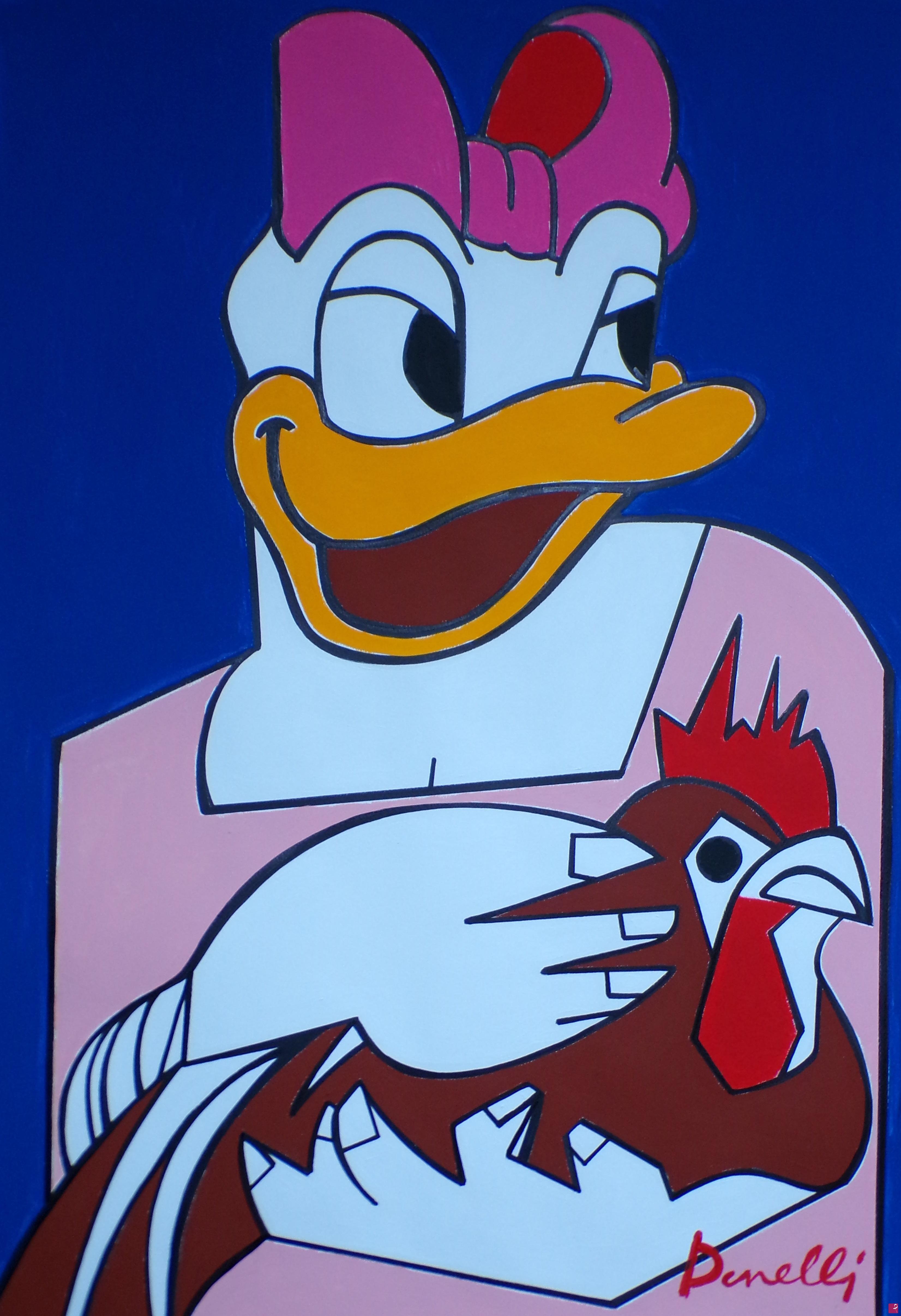 quadri in vendita online - The Lady and the hen 