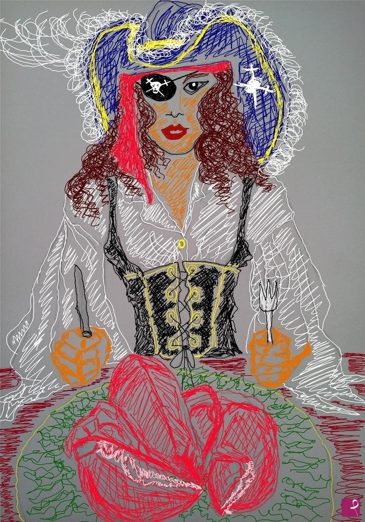 quadri in vendita online - The lady pirate 