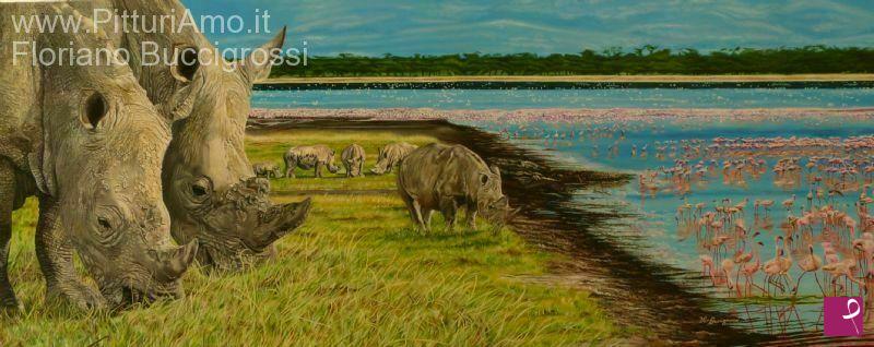 quadri in vendita online - the lake Nakuru