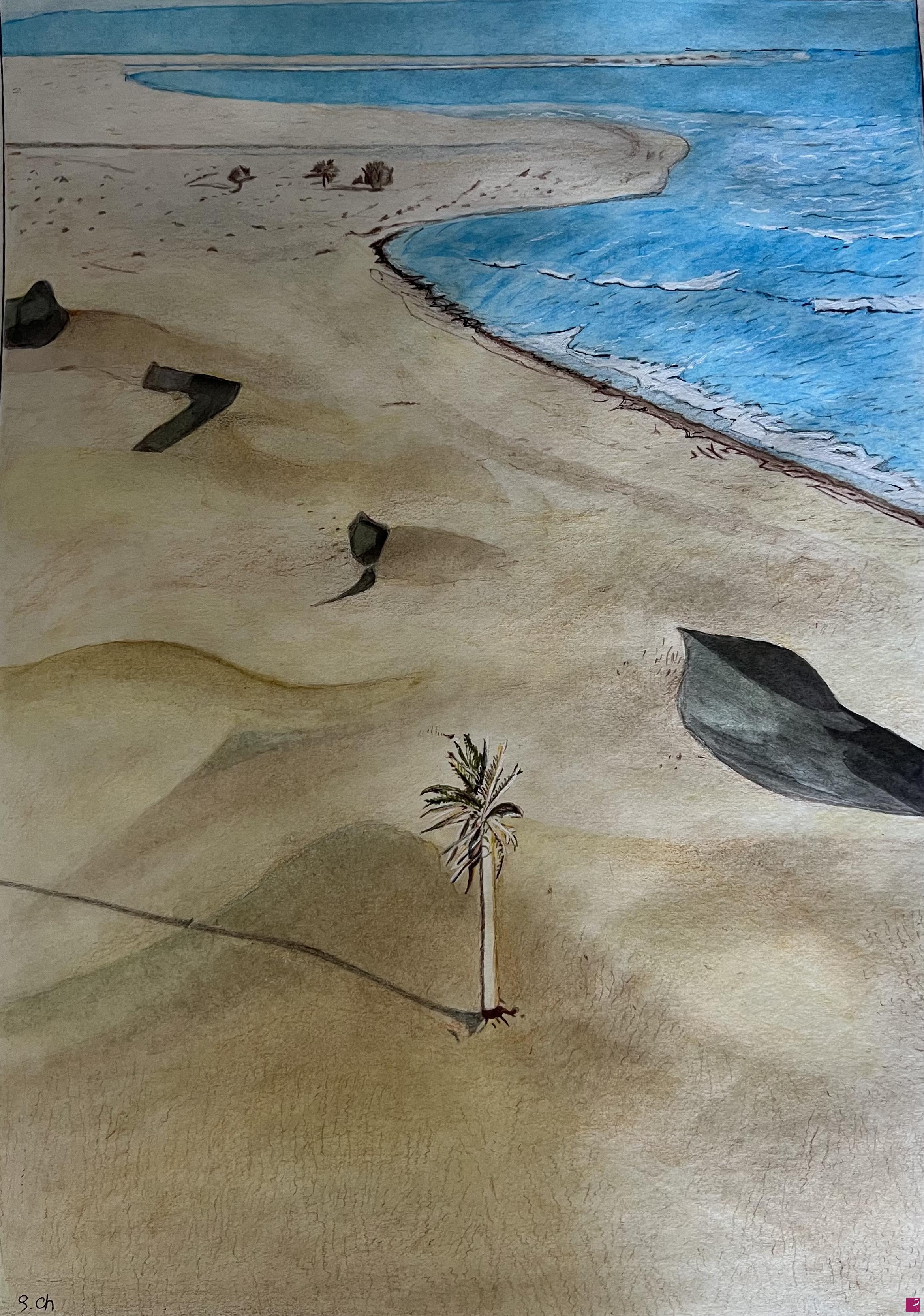 quadri in vendita online - The last palm tree