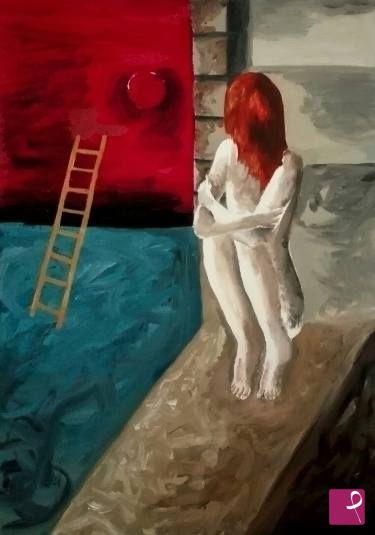 quadri in vendita online - The Lonely Girl