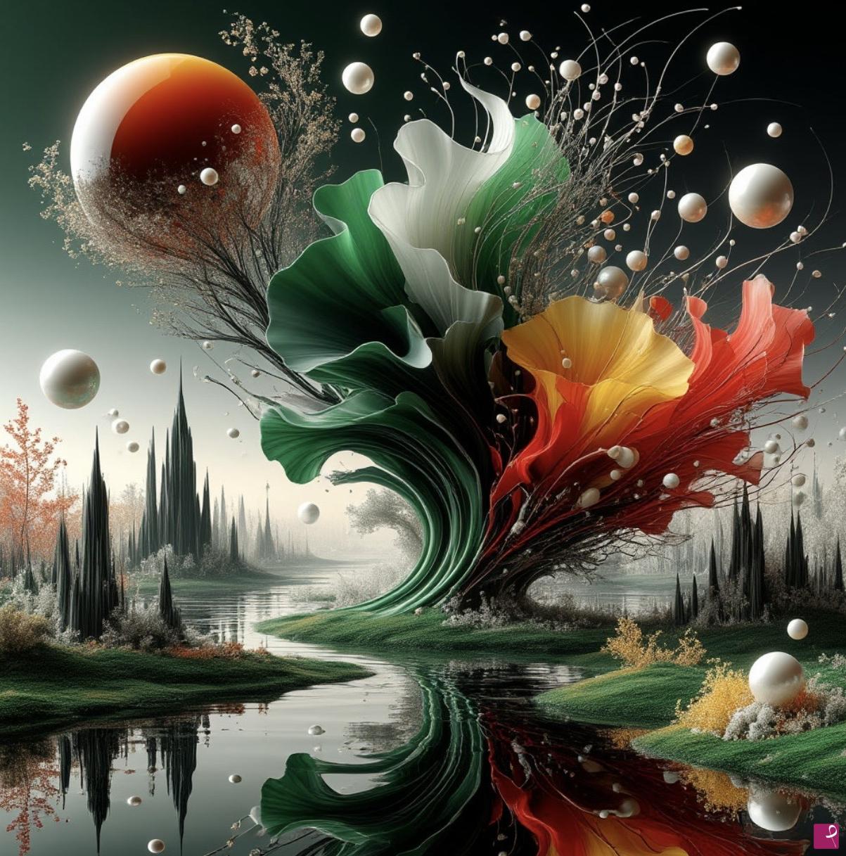 quadri in vendita online - The Lost Flower Island