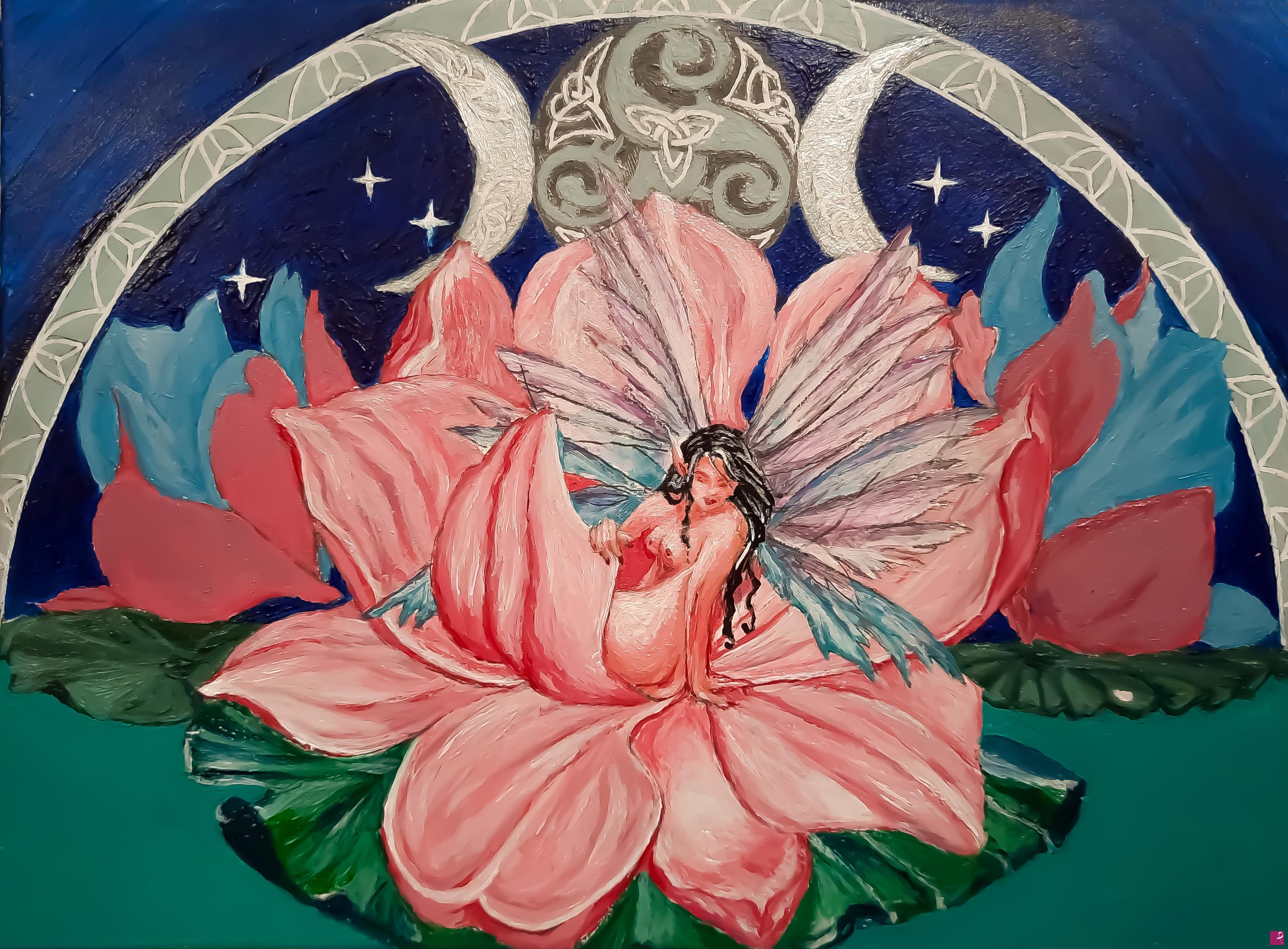 quadri in vendita online - The Lotus Fairy