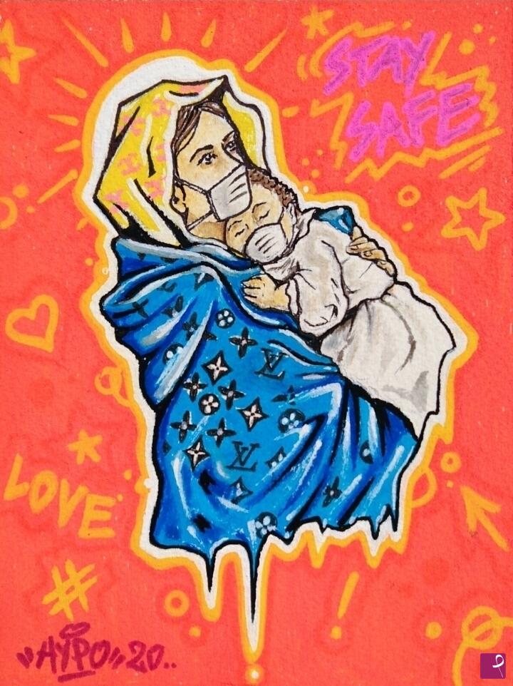 quadri in vendita online - The Madonna of the shelter