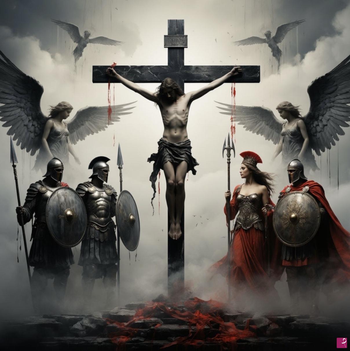 quadri in vendita online - The martyr and the Romans