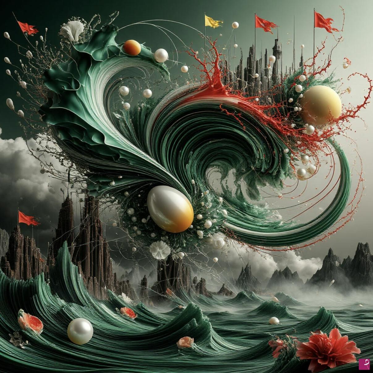 quadri in vendita online - The ninth wave at sea