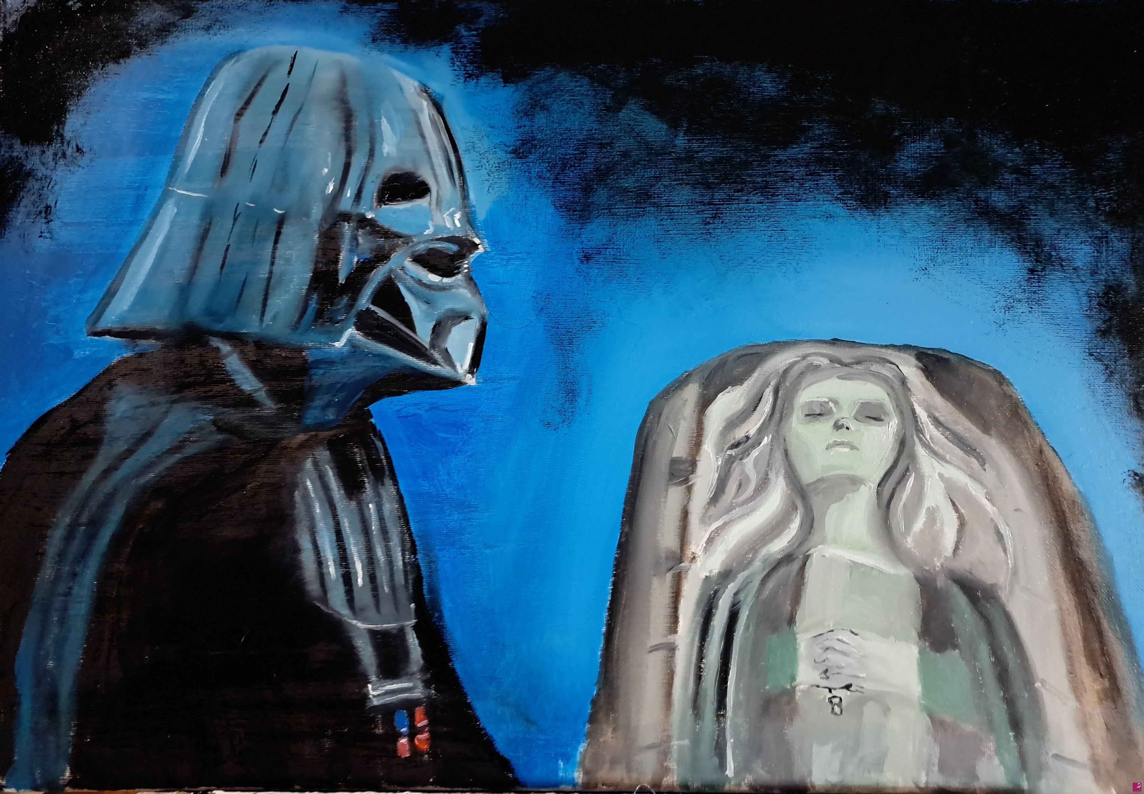 quadri in vendita online - "The pain of Darth Vader"