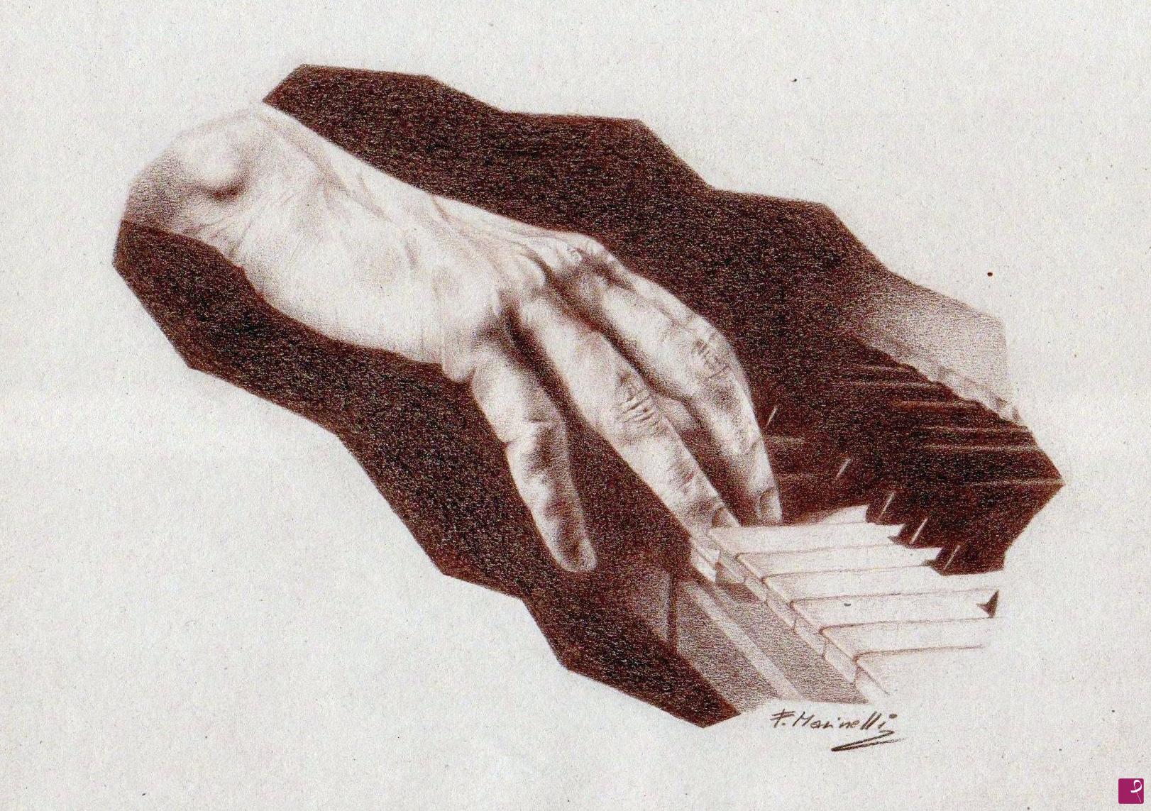 quadri in vendita online - The pianist's hand