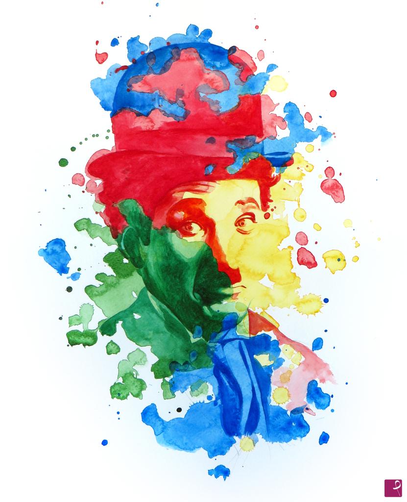 quadri in vendita online - The power of color - Charlie Chaplin