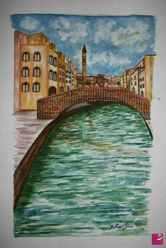 quadri in vendita online - The river of village