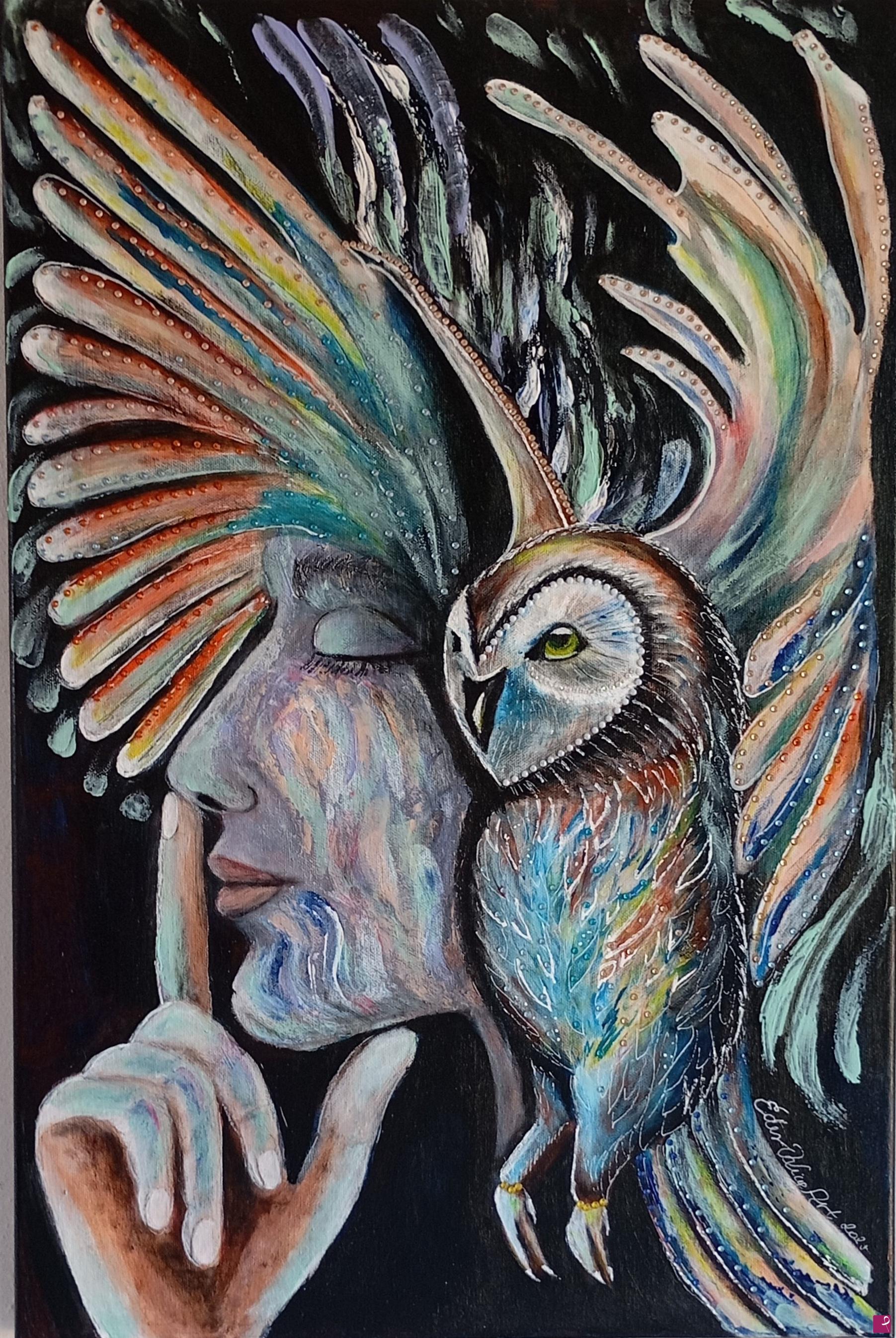 quadri in vendita online - "The Silence of the Owl" 