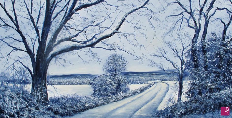 quadri in vendita online - The Snowy Lane