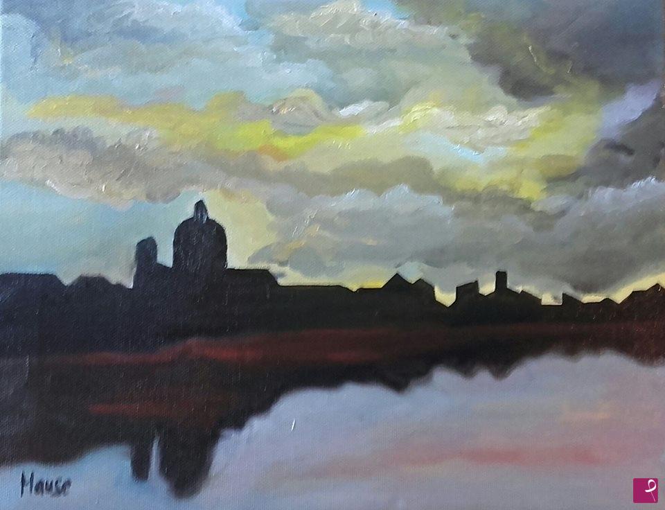 quadri in vendita online - THE SUNSET IN FLORENCE